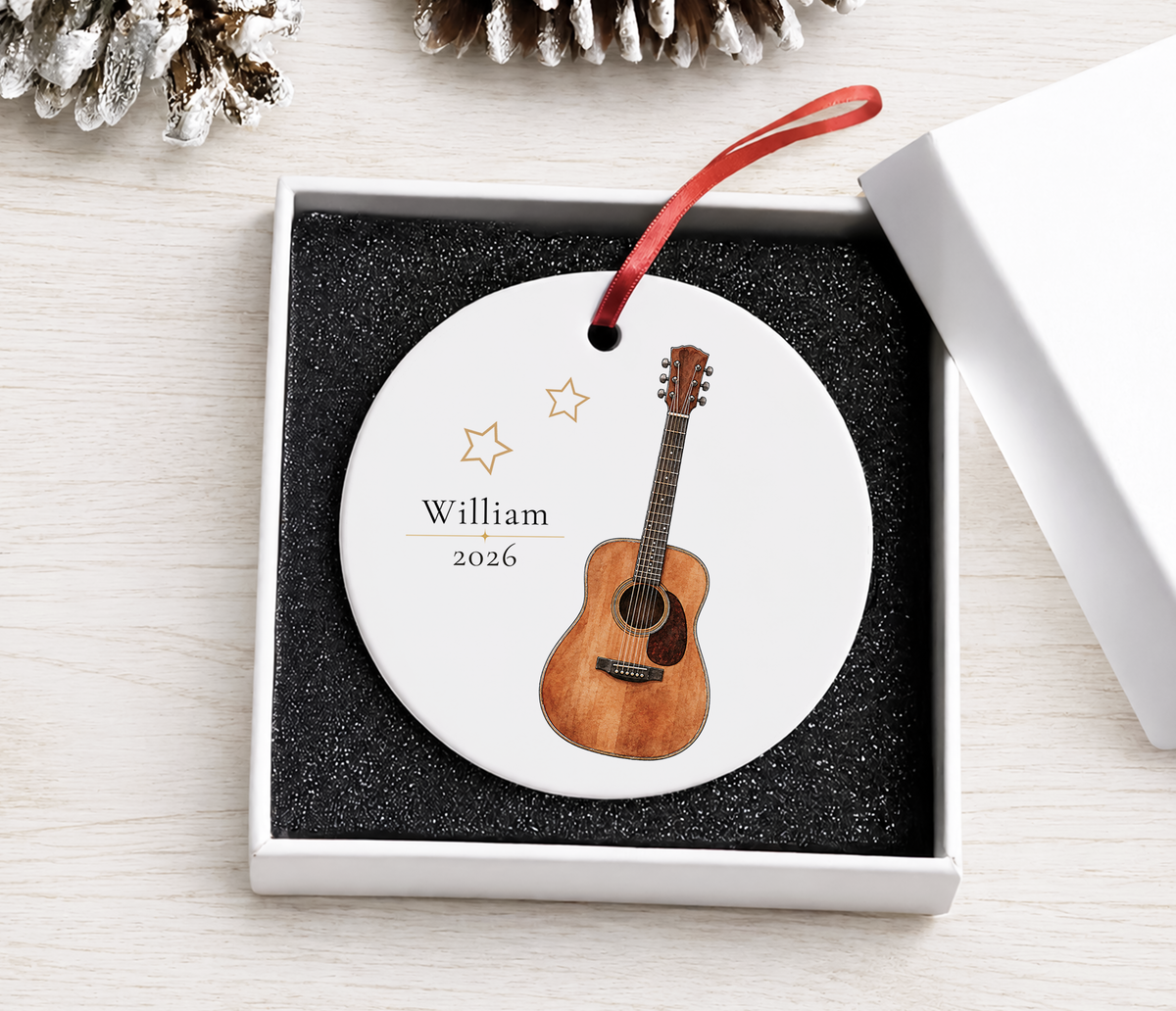 Personalized Guitar Ornament