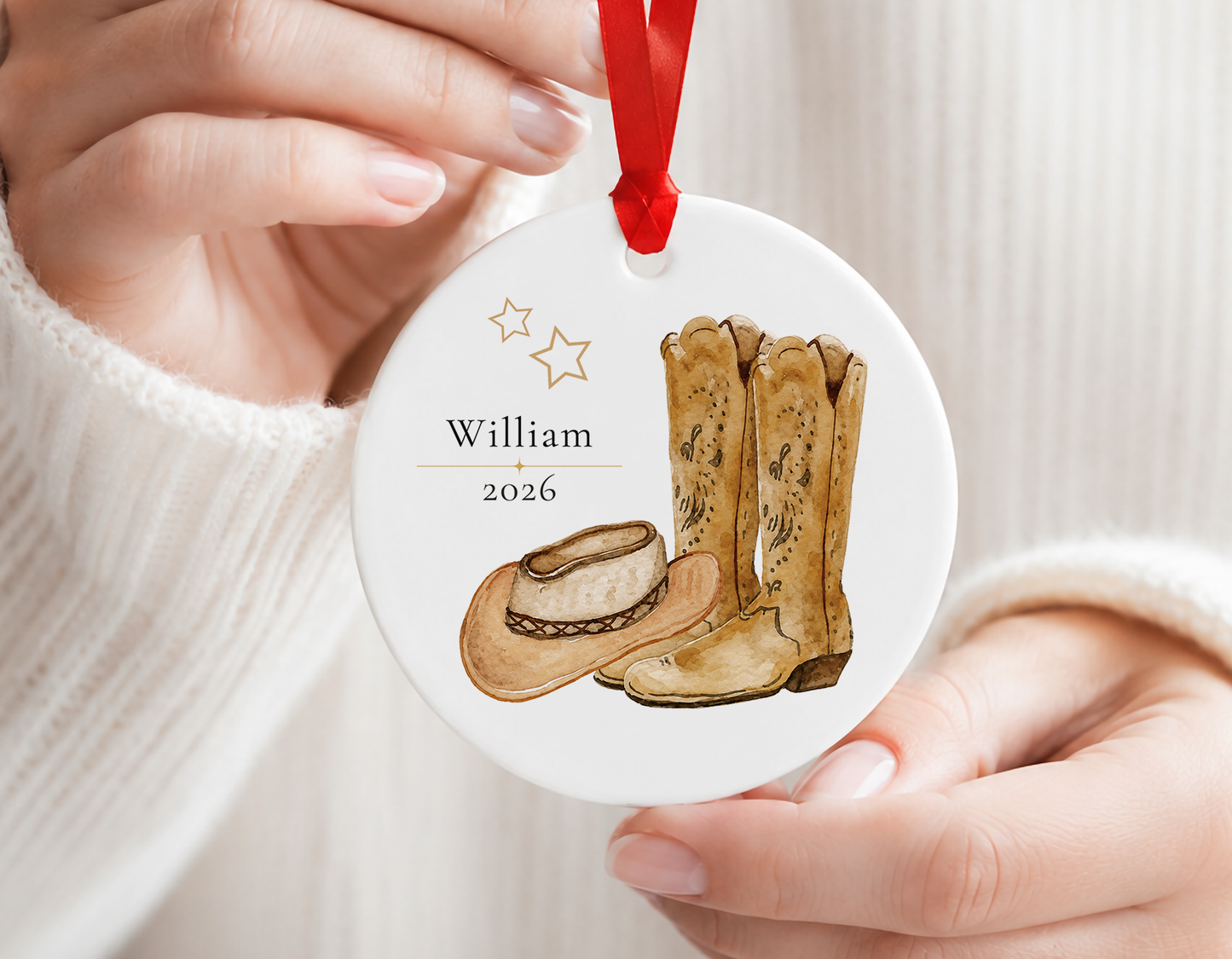 Personalized Cowboy Ornament