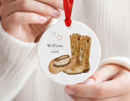 Personalized Cowboy Ornament