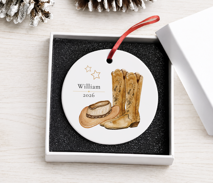 Personalized Cowboy Ornament