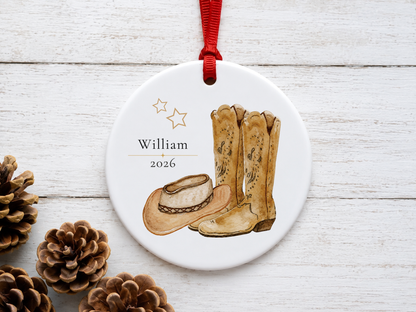 Personalized Cowboy Ornament