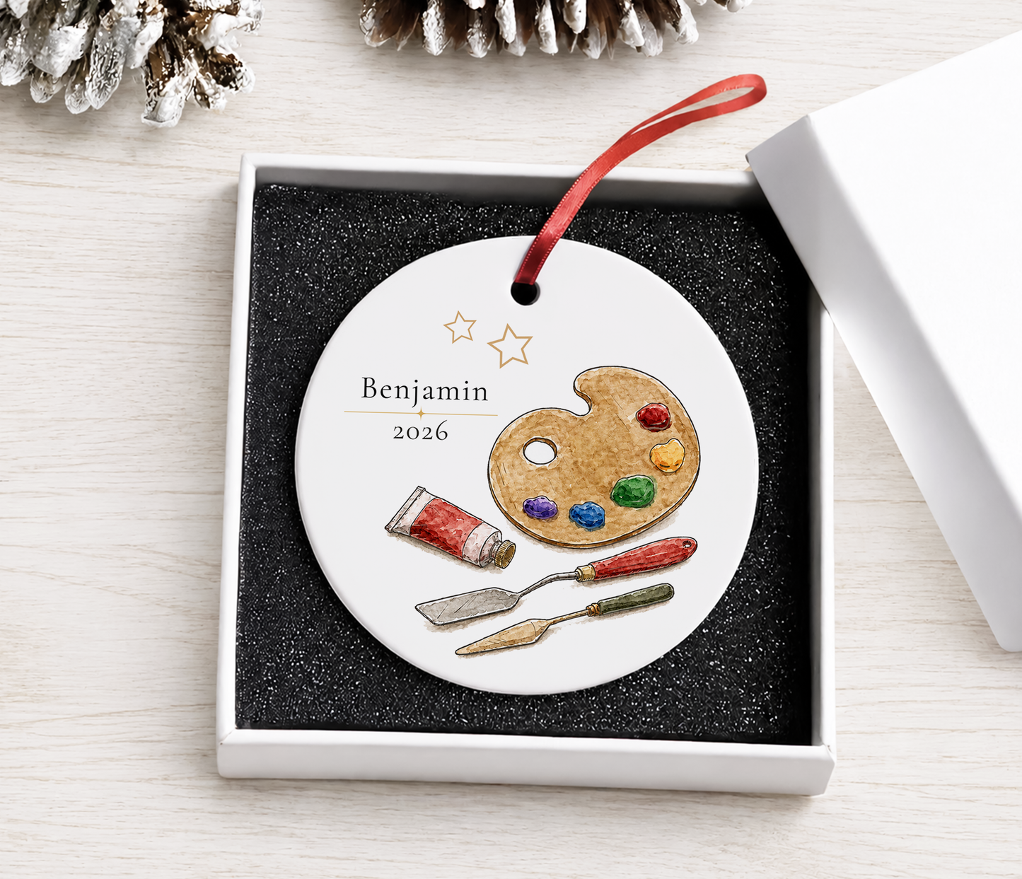 Personalized Artist Ornament