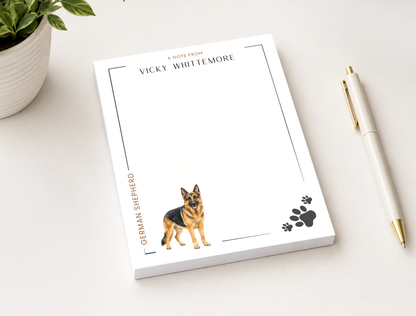 Personalized German Shepherd Dog Notepad