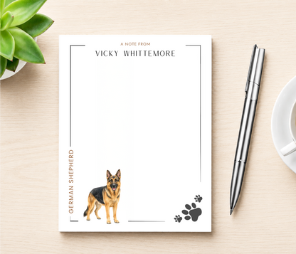 Personalized German Shepherd Dog Notepad