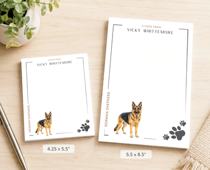 Personalized German Shepherd Dog Notepad