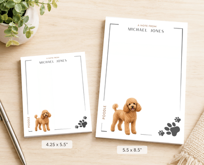 Personalized Poodle Dog Notepad