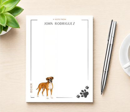 Personalized Boxer Dog Notepad