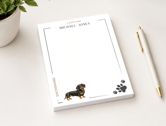 Personalized Dachshund Dog Notepad