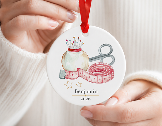Personalized Seamstress Ornament