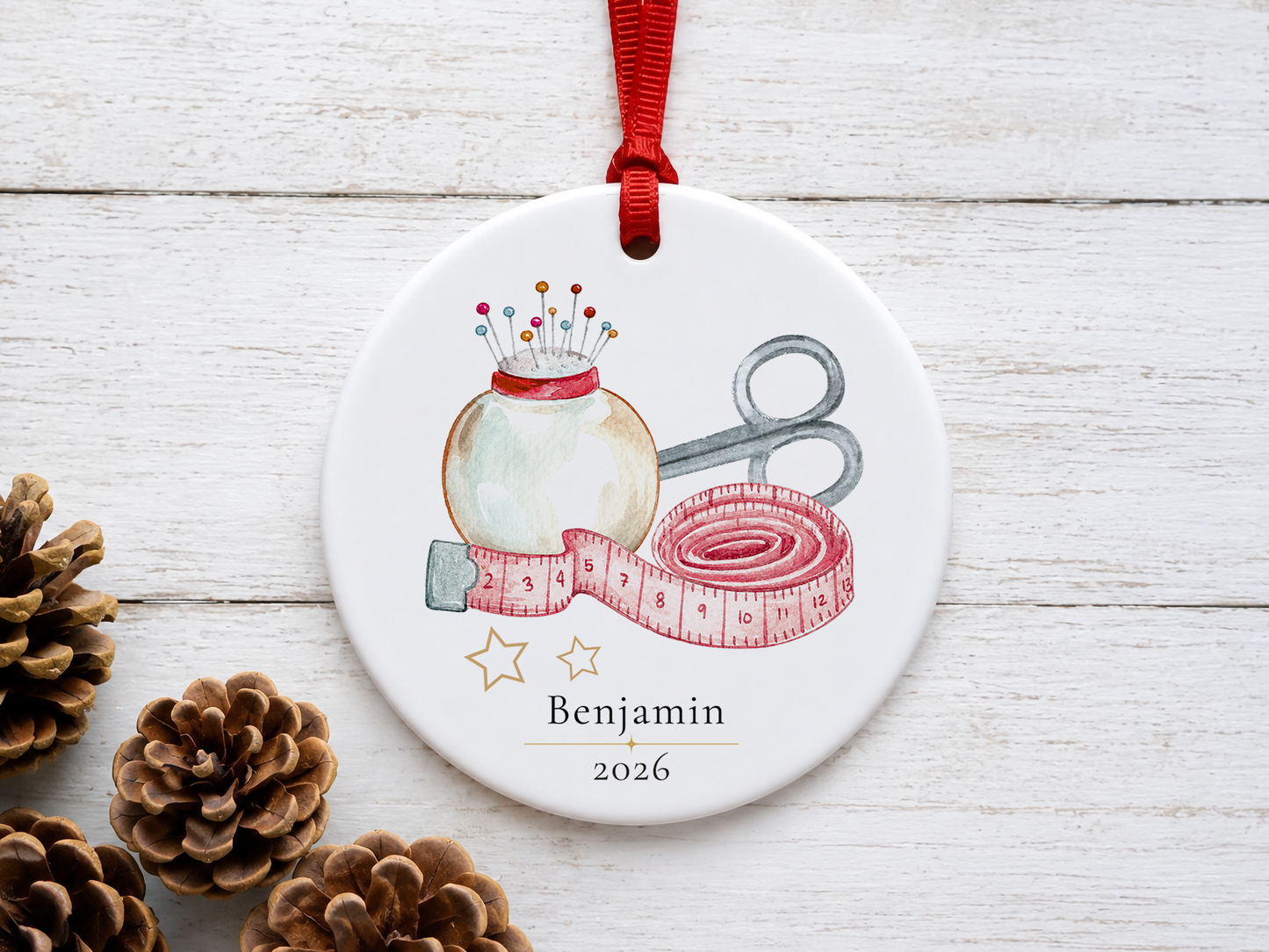 Personalized Seamstress Ornament
