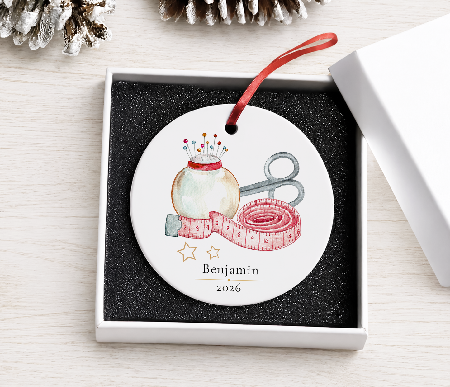 Personalized Seamstress Ornament