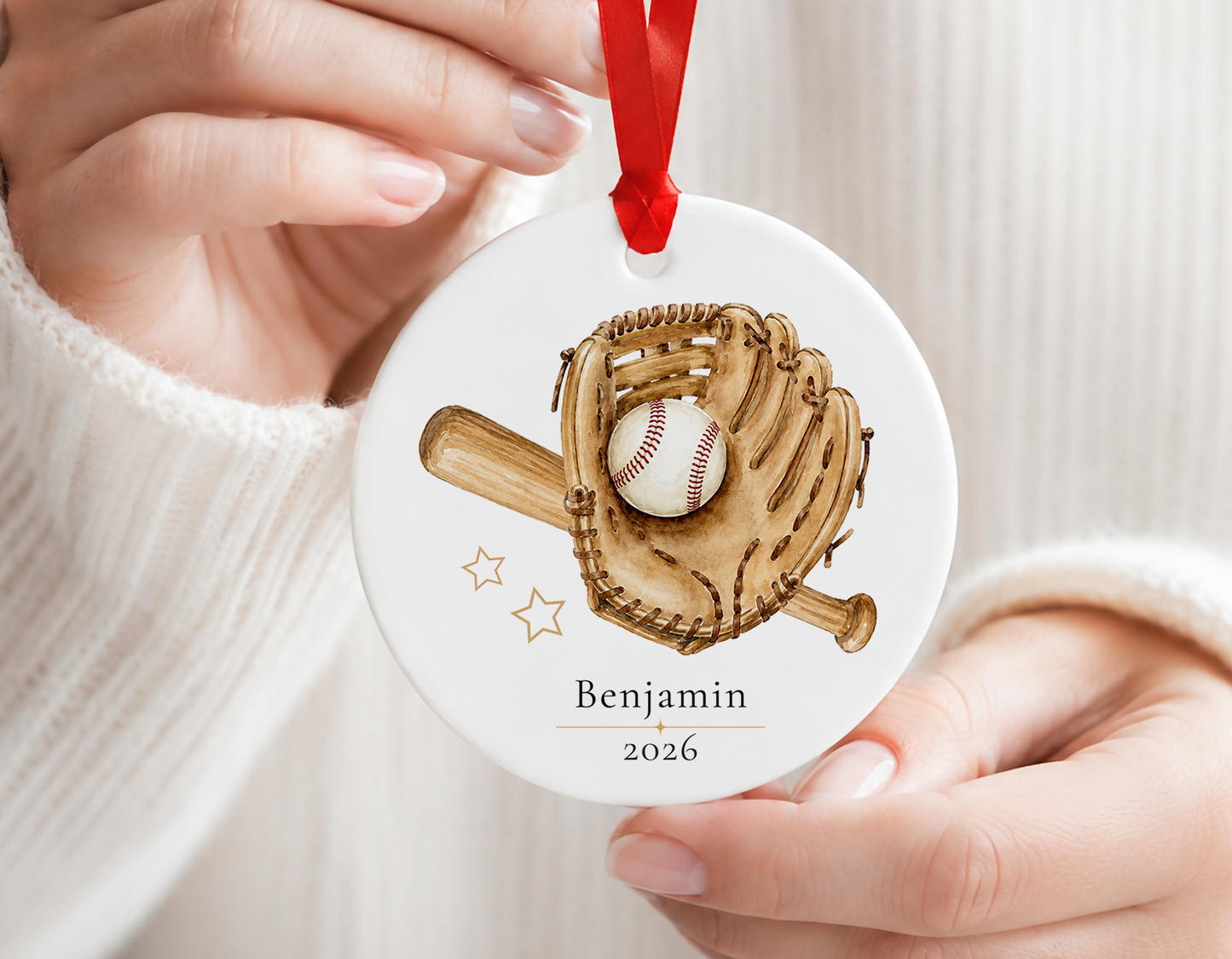 Personalized Baseball Ornament