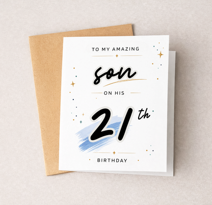 Personalized Birthday Card for Son