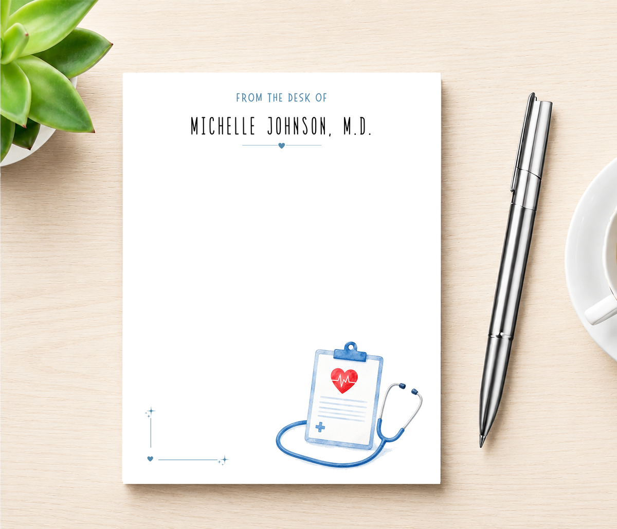 Personalized Notepad - Medical Field Stationery