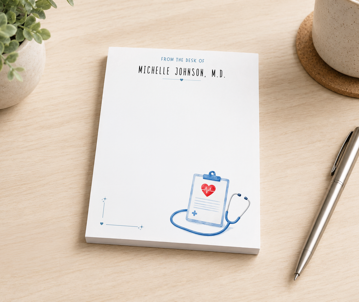 Personalized Notepad - Medical Field Stationery