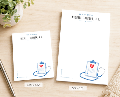Personalized Notepad - Medical Field Stationery
