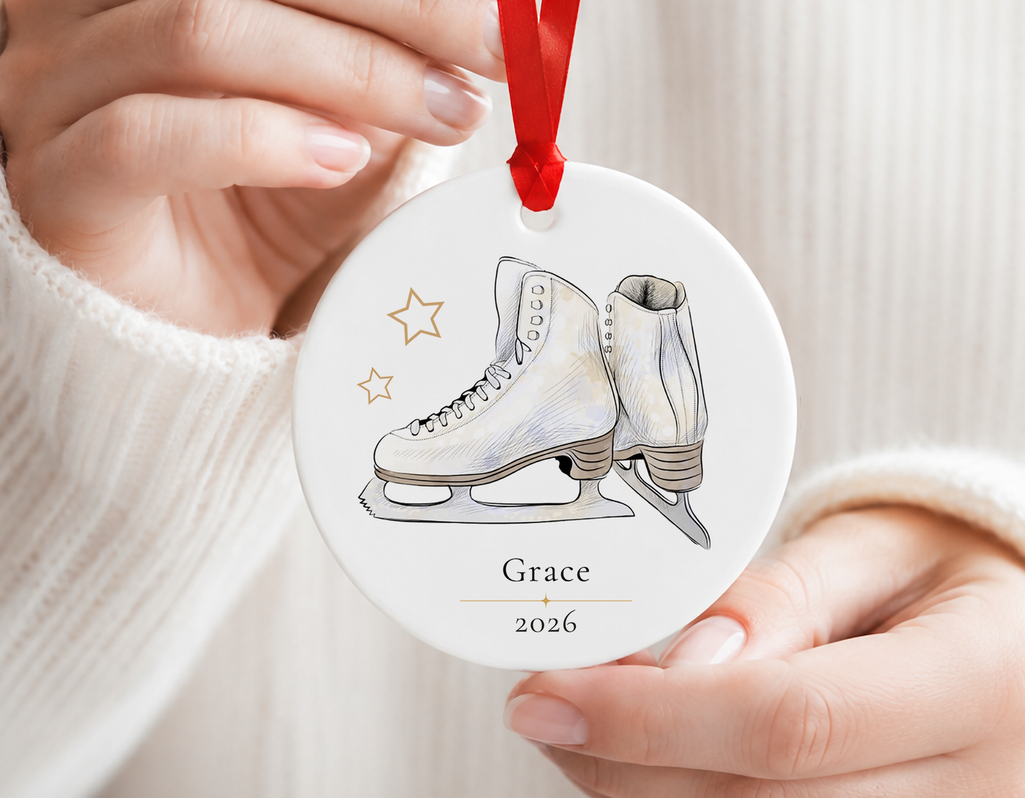 Personalized Ice Skating Ornament