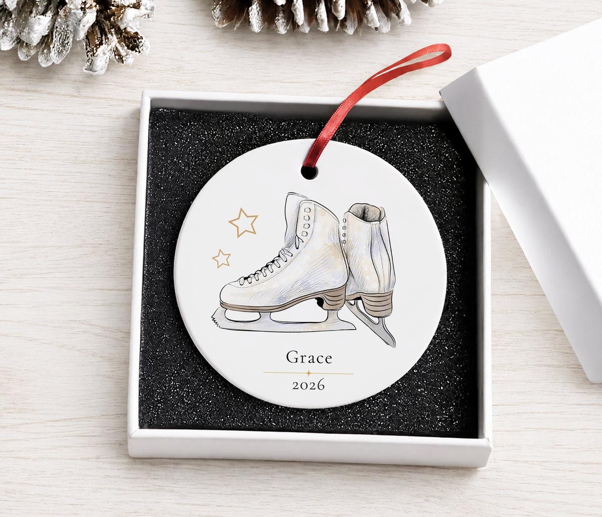Personalized Ice Skating Ornament