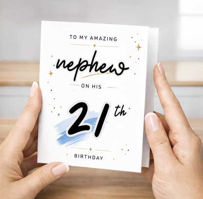 Personalized Birthday Card for Nephew