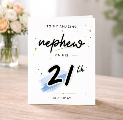 Personalized Birthday Card for Nephew