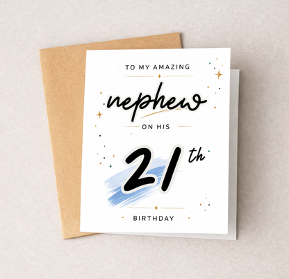 Personalized Birthday Card for Nephew