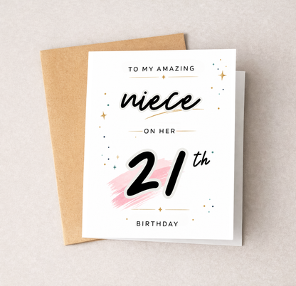 Personalized Birthday Card for Niece