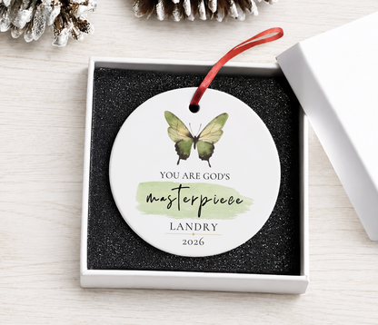 Personalized Ornament, God's Masterpiece