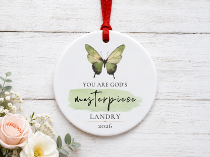 Personalized Ornament, God's Masterpiece