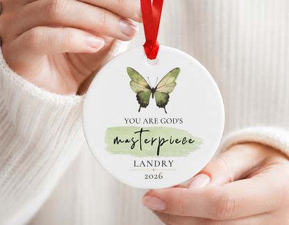 Personalized Ornament, God's Masterpiece