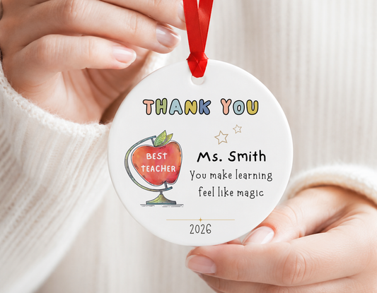 Personalized Ornament for Teachers