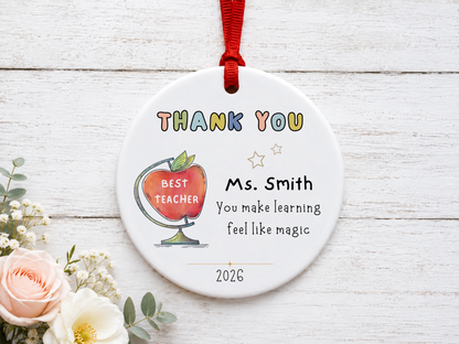 Personalized Ornament for Teachers