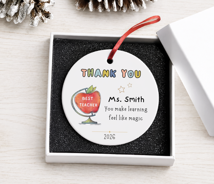 Personalized Ornament for Teachers