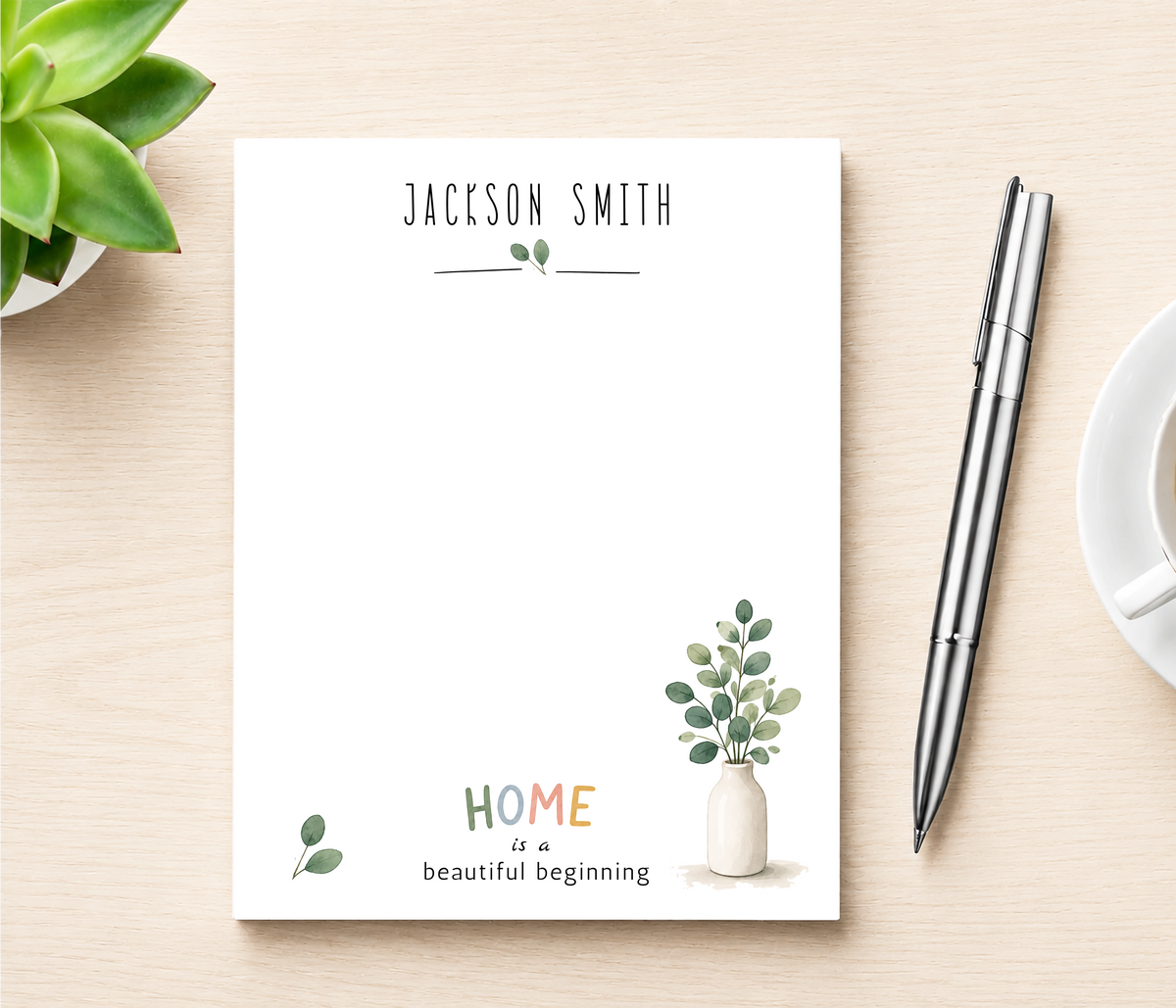 Personalized New Home Notepad