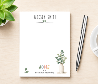 Personalized New Home Notepad
