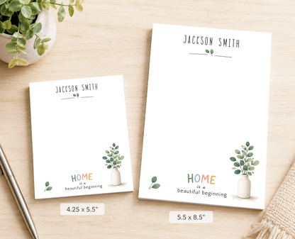Personalized New Home Notepad