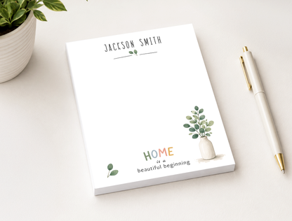 Personalized New Home Notepad