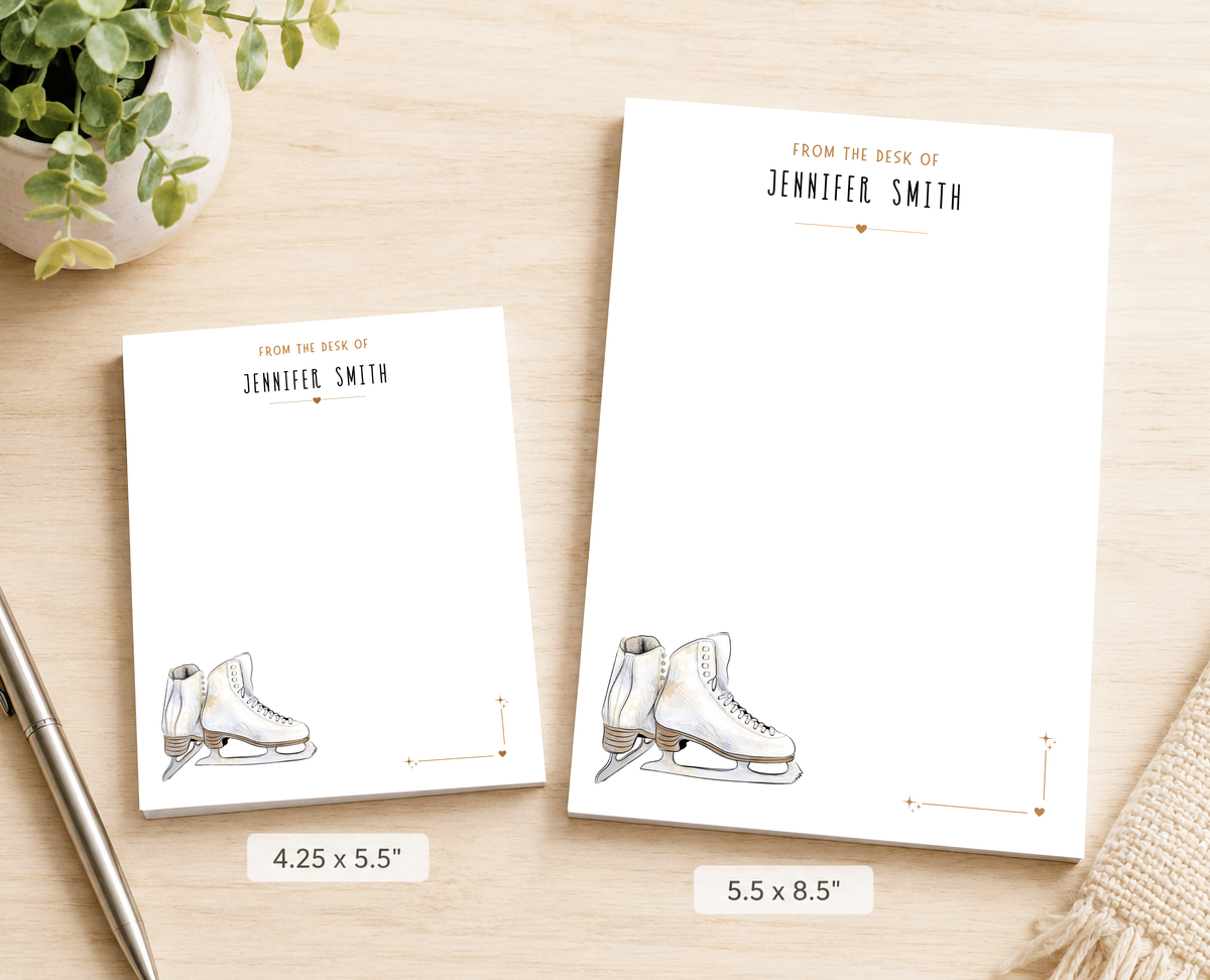 Personalized Ice Skating Notepad