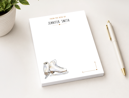 Personalized Ice Skating Notepad