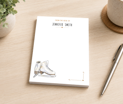 Personalized Ice Skating Notepad