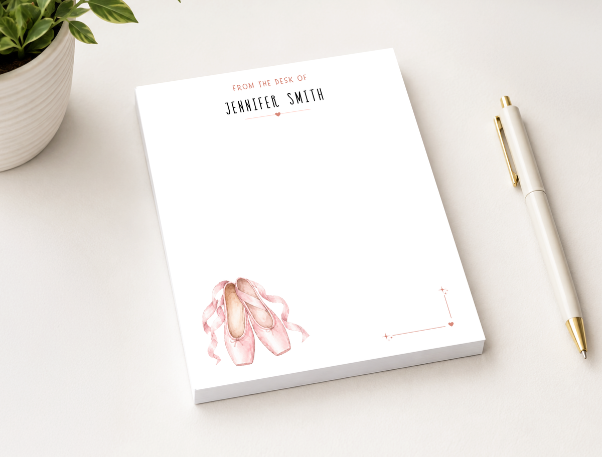 Personalized Ballet Dancer Notepad