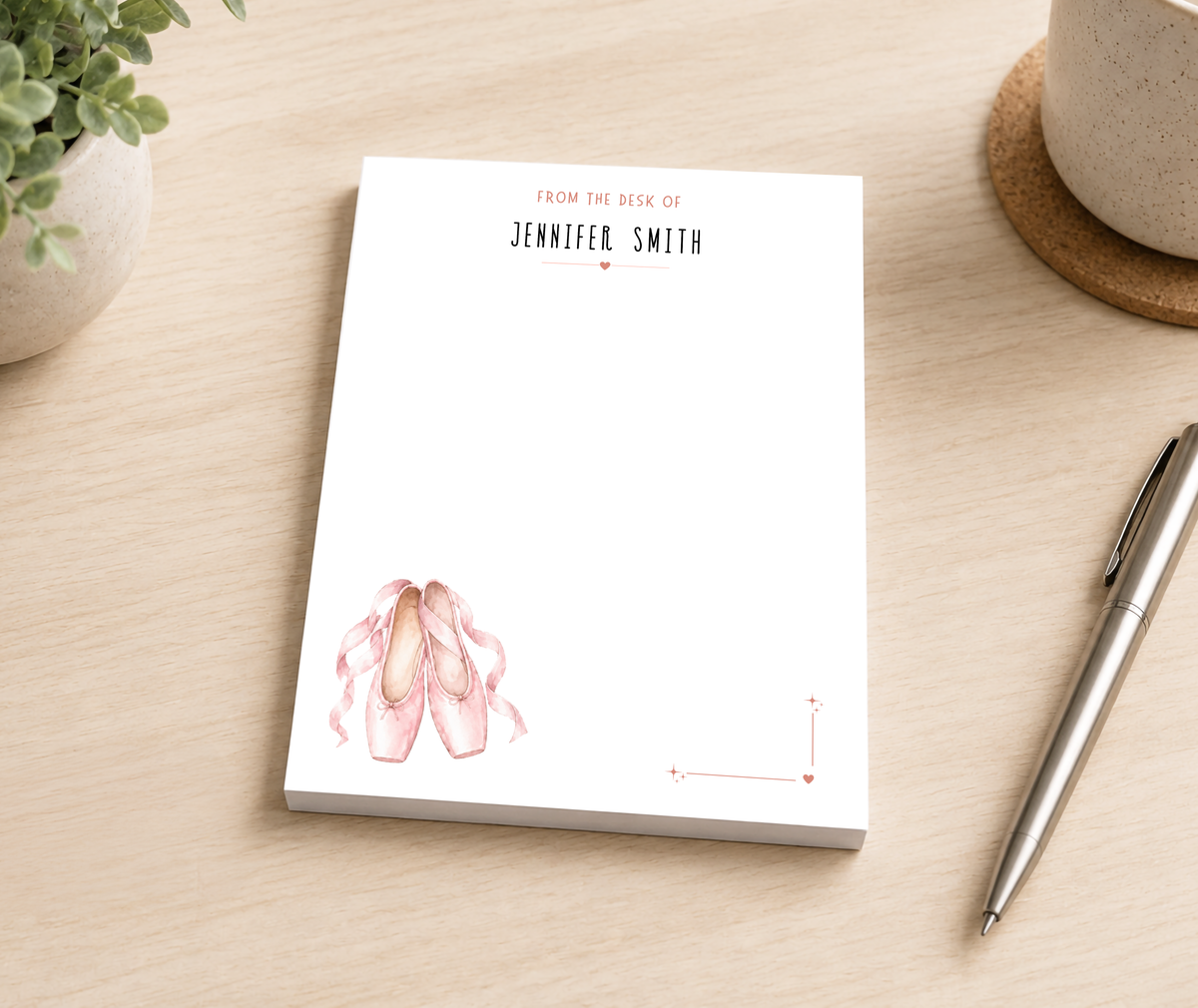 Personalized Ballet Dancer Notepad