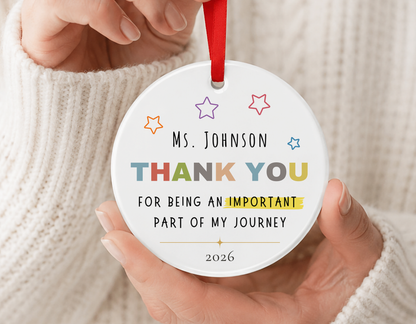 Personalized Thank You Ornament