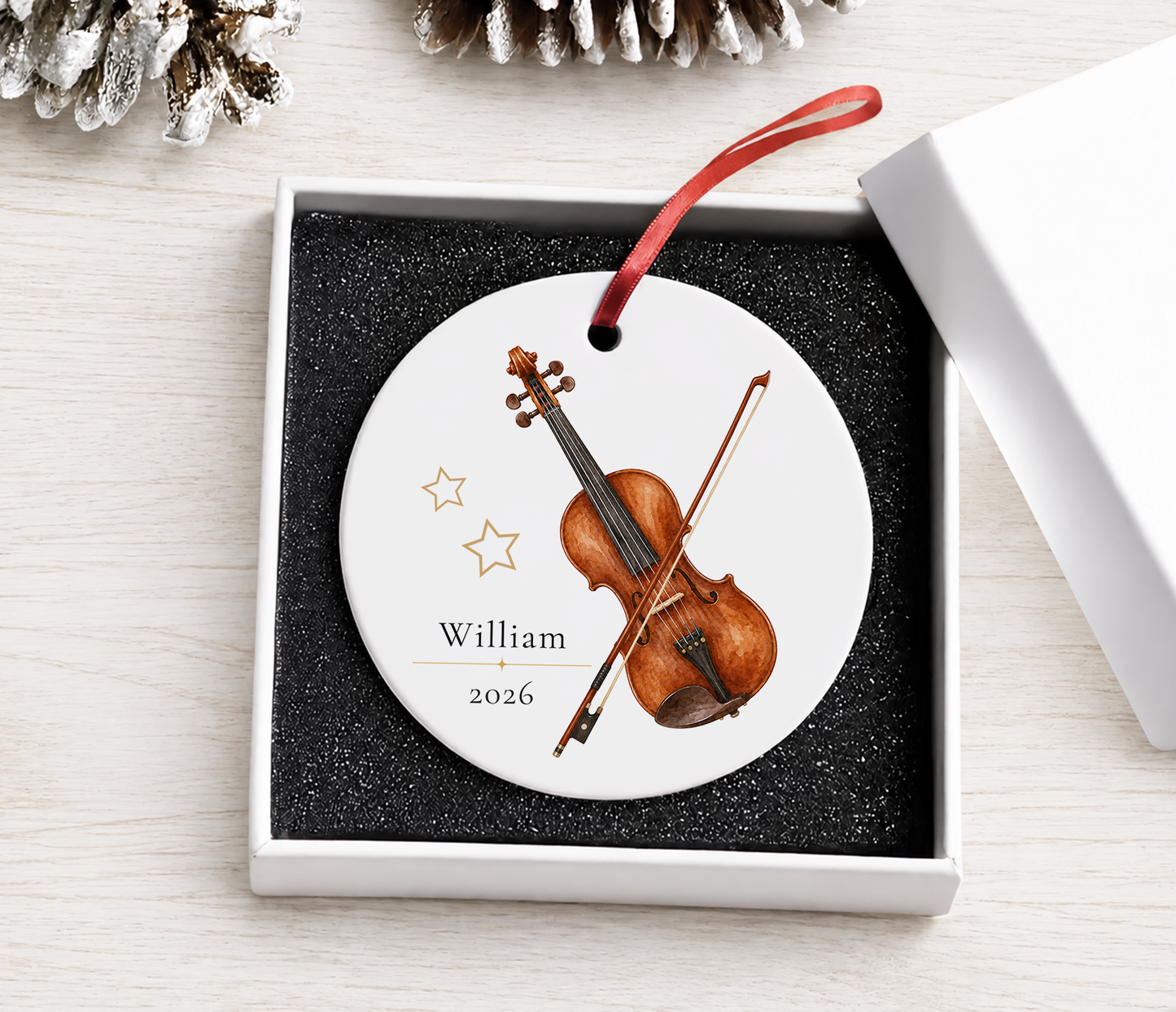 Personalized Violin Ornament