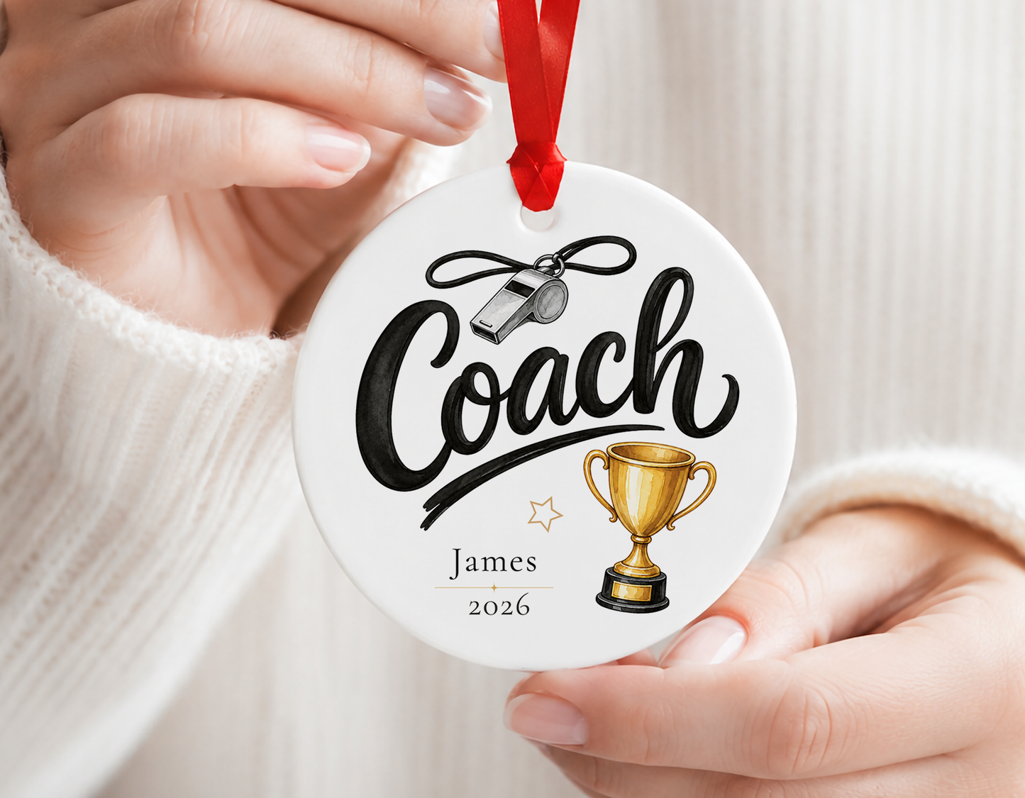 Personalized Coach Ornament