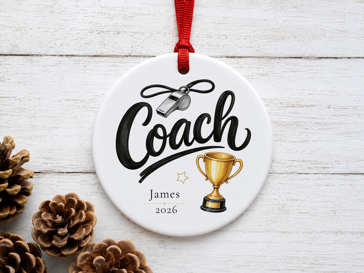 Personalized Coach Ornament