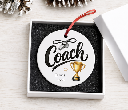 Personalized Coach Ornament