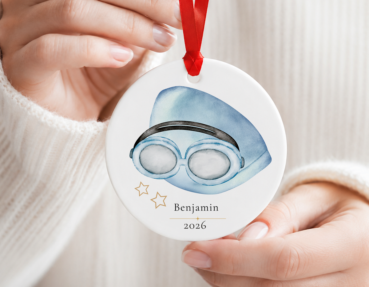 Personalized Swimming Ornament