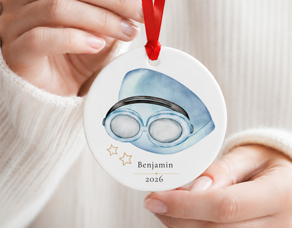 Personalized Swimming Ornament