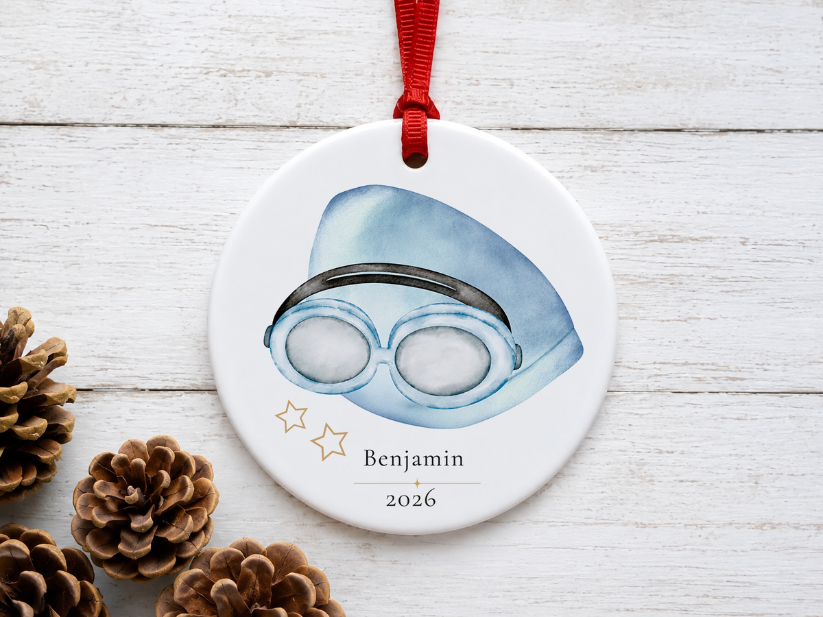 Personalized Swimming Ornament