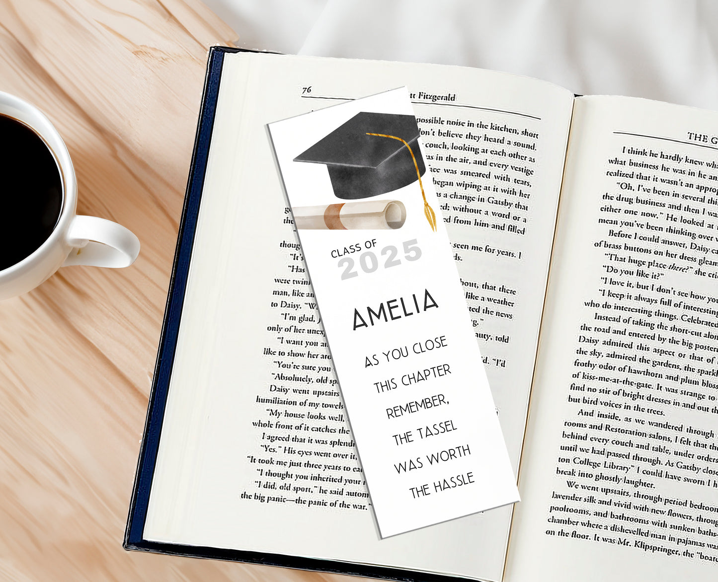 Personalized Graduation Bookmark